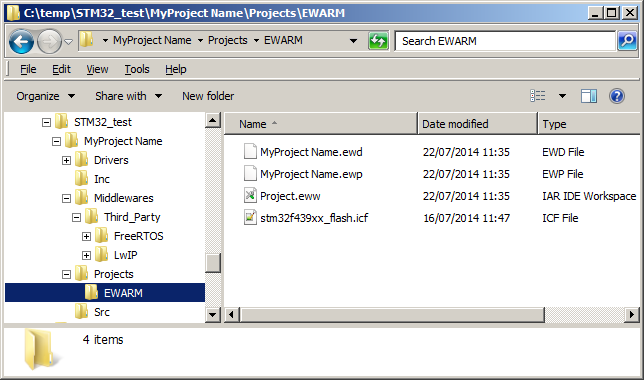 Automatically generate C code project for STM32