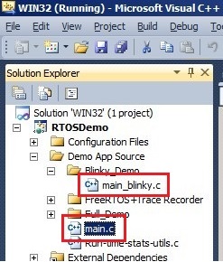 Simple FreeRTOS demo using Windows